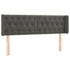 vidaXL H&ouml;f&eth;agafl me&eth; Eyrum 147x16x78/88 cm D&ouml;kkgr&aacute;tt Flauel