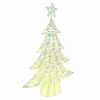 vidaXL J&oacute;latr&eacute; me&eth; 120 LED Hl&yacute;r hv&iacute;tur 120,5 cm PET