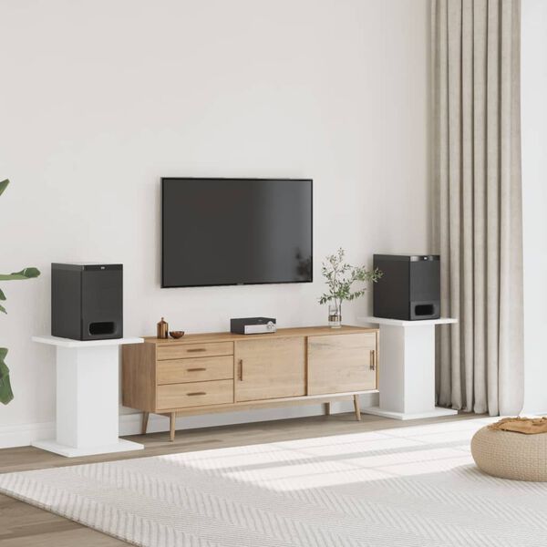 vidaXL H&aacute;talarastandar 2 stk 30x30x60 cm Hv&iacute;tir Sonoma Samsettur Vi&eth;ur