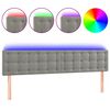 vidaXL LED H&ouml;f&eth;agafl 200x5x78/88 cm Lj&oacute;sgr&aacute;tt Flauel