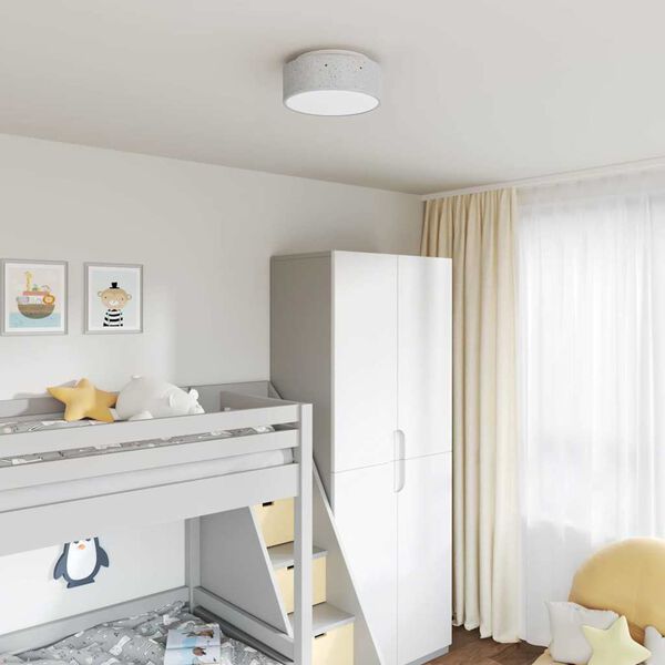 vidaXL Loftlampi me&eth; svi&eth;slj&oacute;sum Gr&aacute;r 30 x 30 x 13,5 cm d&uacute;kur