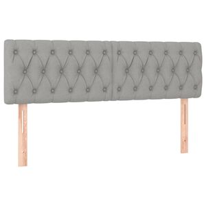 vidaXL H&ouml;fu&eth;gaflar Lj&oacute;sgr&aacute;tt 144x7x78/88 cm Efni