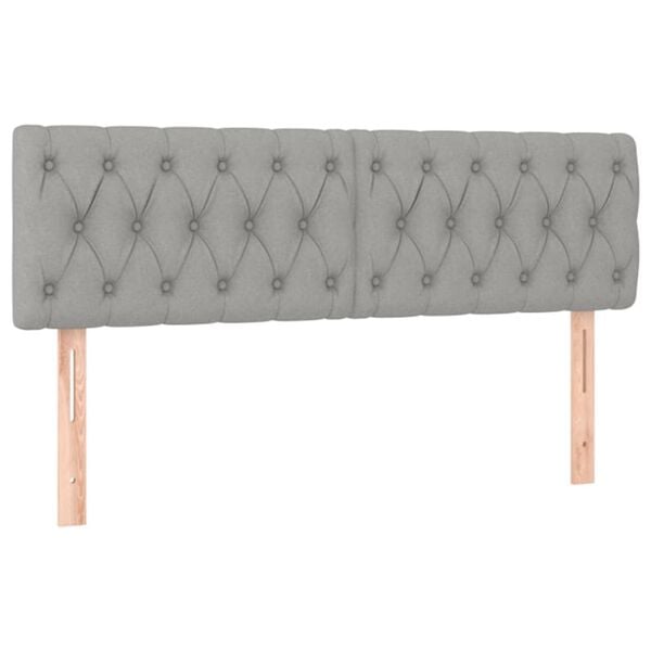 vidaXL H&ouml;fu&eth;gaflar Lj&oacute;sgr&aacute;tt 144x7x78/88 cm Efni