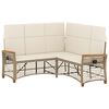 vidaXL Gar&eth;s&oacute;fasett Beige og rj&oacute;ma hv&iacute;tur 164 x 164 x 112 cm