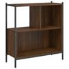 vidaXL B&oacute;kask&aacute;pur Br&uacute;n Eik 72x28x77,5 cm Samsettur Vi&eth;ur