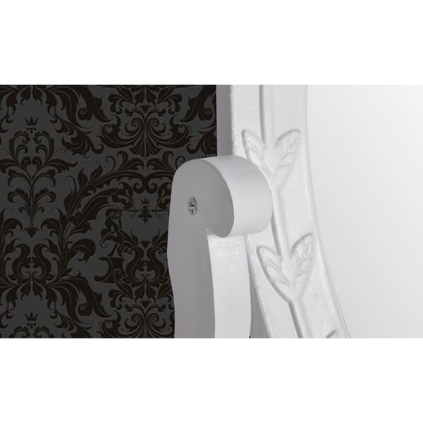 vidaXL Förðunarborð með Sporöskjulaga Snúanlegum Spegli PDF