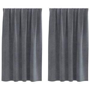 vidaXL Myrkratj&ouml;ld 2 pcs Lj&oacute;sgr&aacute;r 140 x 140 cm Flauel