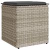 vidaXL gar&eth;st&oacute;lar me&eth; p&uacute;&eth;um 2 stk Lj&oacute;sgr&aacute;r 40x40x43 cm P&oacute;l&yacute;rattan