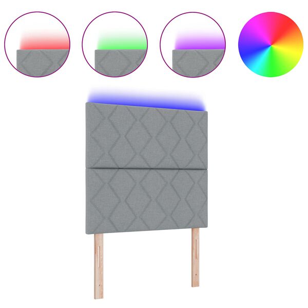 vidaXL H&ouml;f&eth;agafl Me&eth; LED r&aelig;ma lj&oacute;sum Stillanlegur Lj&oacute;sgr&aacute;r 90 cm d&uacute;kur