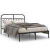 vidaXL R&uacute;mgrind &uacute;r M&aacute;lmi &aacute;n D&yacute;nu me&eth; H&ouml;f&eth;agafli Sv&ouml;rt 135x190 cm