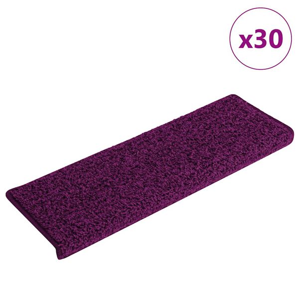 vidaXL Stigamottur 30 stk 65x21x4 cm bleikar r&eacute;tthyrndar br&uacute;nir