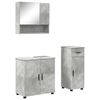 vidaXL Ba&eth;herbergismublasett 3 pcs Steingri&eth; Samsettur vi&eth;ur & metal