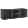 vidaXL Geymslubekkur fyrir Sk&oacute; H&aacute;glans Gr&aacute;r 105x35x35 Sp&oacute;naplata