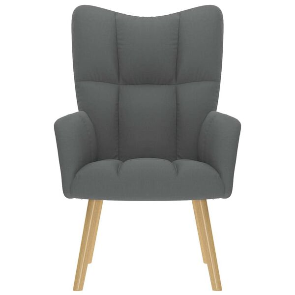 vidaXL Sl&ouml;kunarst&oacute;ll D&ouml;kkgr&aacute;tt Tau&aacute;kl&aelig;&eth;i