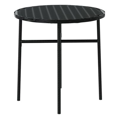 vidaXL 3ja garðborðstofusett Poly Rattan Black