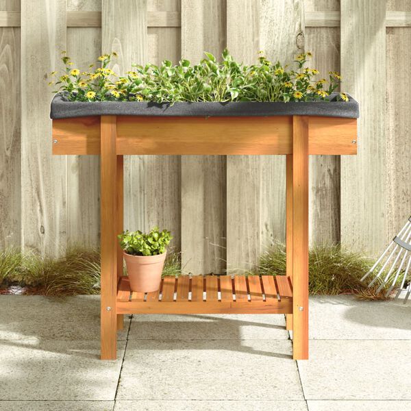 vidaXL Upph&aelig;kka&eth; Gr&oacute;&eth;urker 90x30x75 cm Gegnheill Akas&iacute;uvi&eth;ur