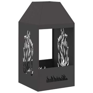 vidaXL Eldurn Svartur 50 x 50 x 100 cm Stál