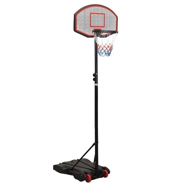 vidaXL körfuboltastandur Svartur 216-250 cm Pólýeten