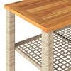 vidaXL Garðborð Drappaður 70x38x42 cm Pólýrattan Akasíuviður