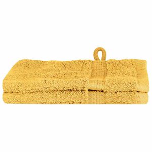 vidaXL Gestahandkl&aelig;&eth;i SOLUND 2 pcs gold 15 x 21 cm 550 gsm