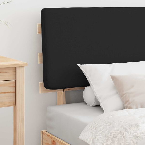 vidaXL R&uacute;mf&oacute;tur me&eth; kl&aelig;&eth;&eth;um h&ouml;f&eth;agafli Svartur 80 x 200 cm