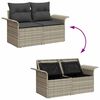 vidaXL Gar&eth;s&oacute;fa sett me&eth; p&uacute;&eth;i me&eth; geymslu 9 pcs Gr&aacute;r Poly rattan