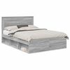 vidaXL Ramsv&iacute;k me&eth; h&ouml;fu&eth;gafl Gr&aacute;r Sonoma 140 x 200 cm Solid furuhikk