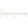 vidaXL Rúmgrind Hvít Gegnheil Fura 140x200 cm