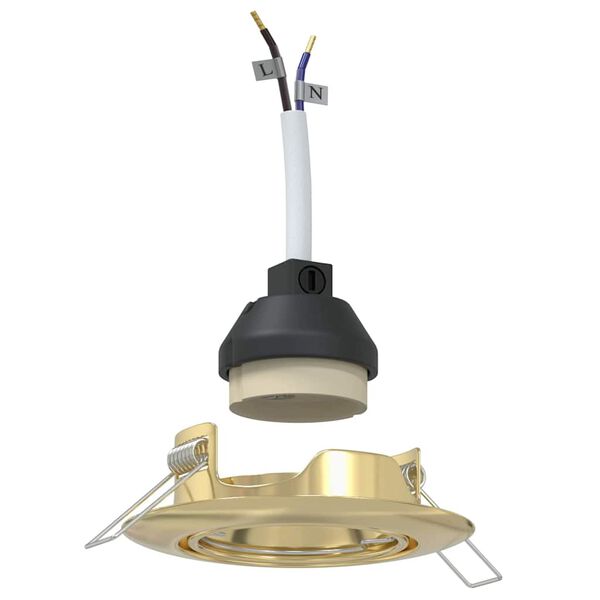 vidaXL Spotlight 12 pcs gold 9 x 9 x 2.5 cm metal