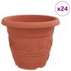 vidaXL R&uacute;n bl&oacute;mapotta 24 pcs Ekkert Rautt &Oslash; 34 x 28 cm Plast