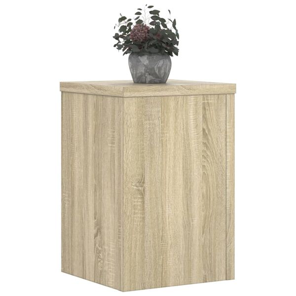 vidaXL Pl&ouml;ntustandar 2 stk Sonoma Eik 25x25x35 cm Samsettur Vi&eth;ur