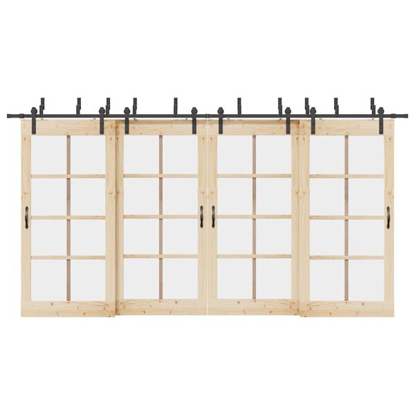 vidaXL Rennihur&eth;arb&uacute;na&eth;arsett 427 cm St&aacute;l Svart