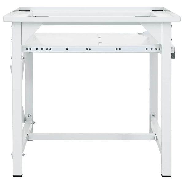 vidaXL &THORN;vottav&eacute;lastallur me&eth; &Uacute;tdraganlegri Sk&uacute;ffu Hv&iacute;tur