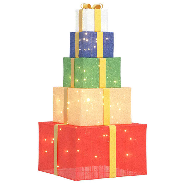 vidaXL j&oacute;laskrautsgjafakassi 250 LED heitt hv&iacute;tt