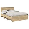 vidaXL Ramsv&iacute;k me&eth; h&ouml;fu&eth;gafl Sonoma Eik 140 x 200 cm Samsettur vi&eth;ur