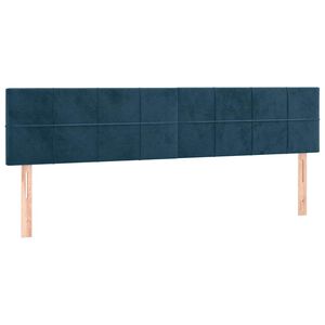 vidaXL H&ouml;fu&eth;gaflar D&ouml;kkbl&aacute;tt 180x5x78/88 cm Flauel