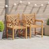 vidaXL Gar&eth;st&oacute;ll 2 pcs 60 x 58 x 90 cm Solid teak vi&eth;ur