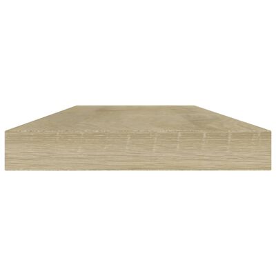 vidaXL Bókahillur 4 stk. Sonoma Eikarlitur 40x10x1,5cm Samsettur Viður