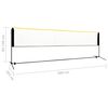 vidaXL Stillanlegt Badmintonnet 500x103x94-158 cm M&aacute;lmur