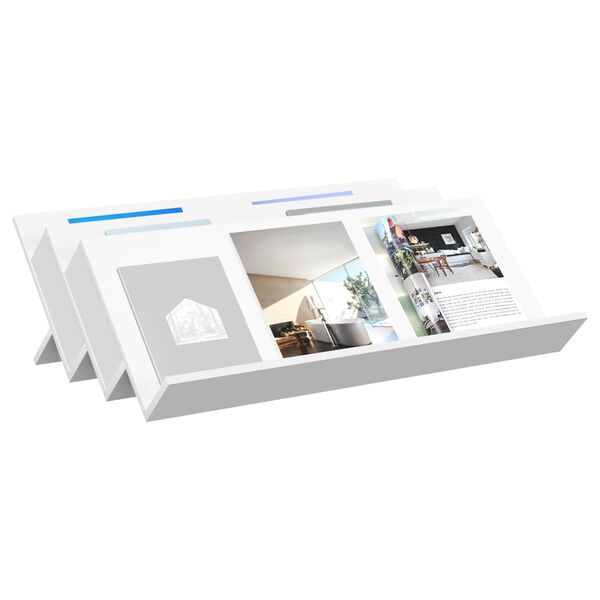 vidaXL T&iacute;marit Hillur Hv&iacute;tt 90 x 53 x 28,5 cm Samsettur vi&eth;ur