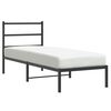 vidaXL R&uacute;mgrind &uacute;r M&aacute;lmi &aacute;n D&yacute;nu me&eth; H&ouml;f&eth;agafli Sv&ouml;rt 80x200cm