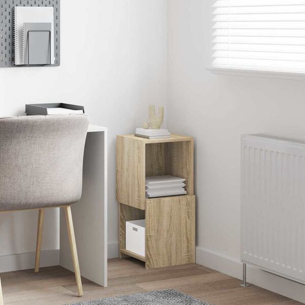 vidaXL Hornsk&aacute;pur Sonoma Eik 30,5x30x65cm Samsettur vi&eth;ur