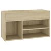 vidaXL Sk&oacute;bekkur Sonoma Eikarlitur 80x30x45 cm Samsettur Vi&eth;ur