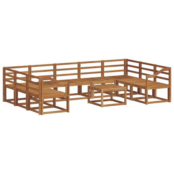 vidaXL &Uacute;ti s&oacute;fasett 10 pcs N&aacute;tt&uacute;rulegur Hrein akas&iacute;utr&eacute;