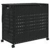 vidaXL &thorn;vottakarfa me&eth; Hj&oacute;lum Svartur 66x35x60 cm Rattan