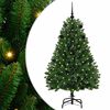 vidaXL Gervi j&oacute;latr&eacute; me&eth; 150 LED Gr&aelig;nn 150 cm PVC og m&aacute;lmur