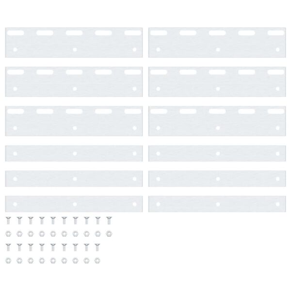 vidaXL Tengiplötur 6 stk Silfur 20 cm Ryðfrítt Stál