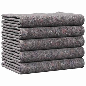 vidaXL Flutningateppur 5 pcs Grár 150 x 200 cm dúkur