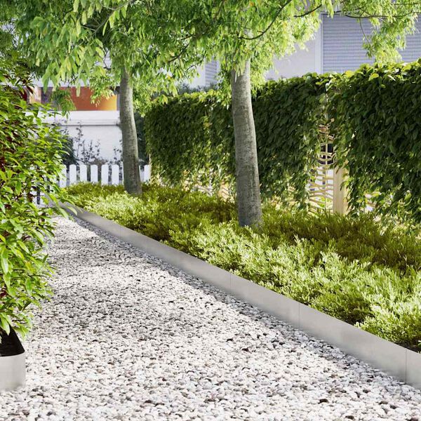 vidaXL Gar&eth;ja&eth;ar 30 pcs Silfur 100 x 0.05 x 20 cm Ry&eth;fr&iacute;tt St&aacute;l