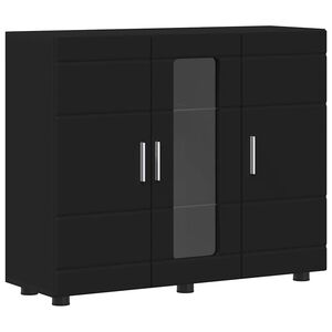 vidaXL Vi&eth;arsk&aacute;par Svartur 88,5 x 30,5 x 73 cm Samsettur vi&eth;ur